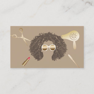 Afro-Schönheits-Salon-Make-upkünstler u. Visitenkarte