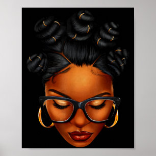 Afro Schwarze Frau Afrikanischer Schwarzer Geschic Poster
