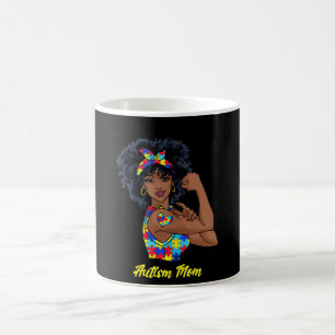 Afro Schwarze Frau Autismus Mutter Bewusstsein Tat Kaffeetasse