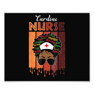Afro-Schwarze Herzkrankenschwester Queen-Nurses Sc Fotodruck