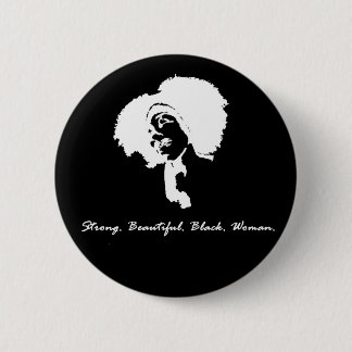 Afro Sista (weiß) Button