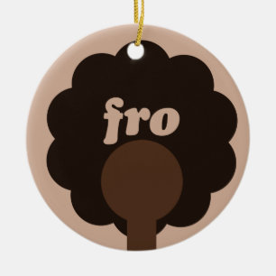 Afro Spaß Keramik Ornament