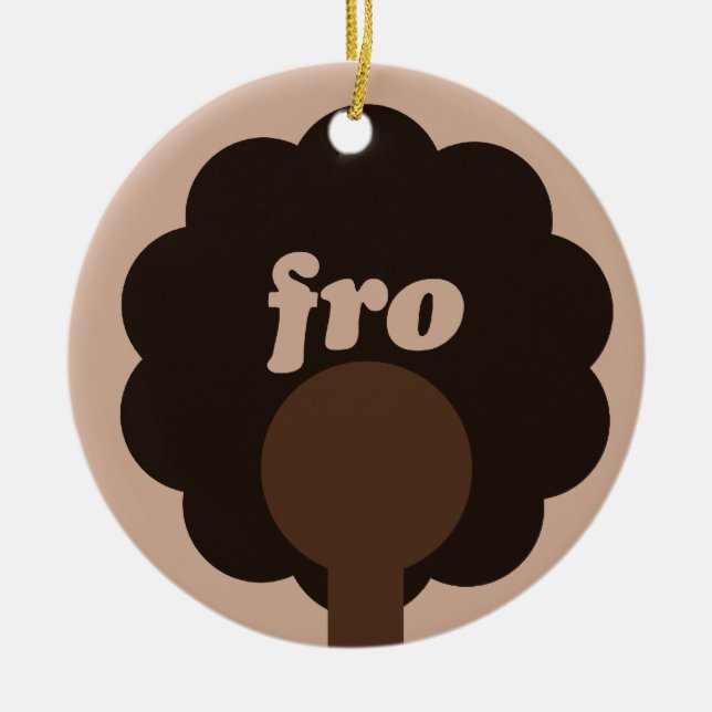 Afro Spaß Keramik Ornament (Vorne)