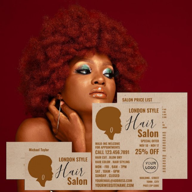 Afro Style, Haar Stylist, Haarsalon Werbung Flyer (Von Creator hochgeladen)