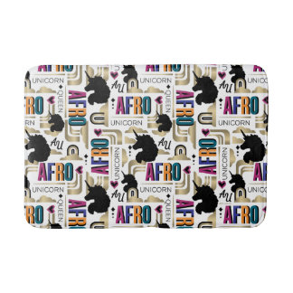 Afro Unicorn Bold Muster Badematte