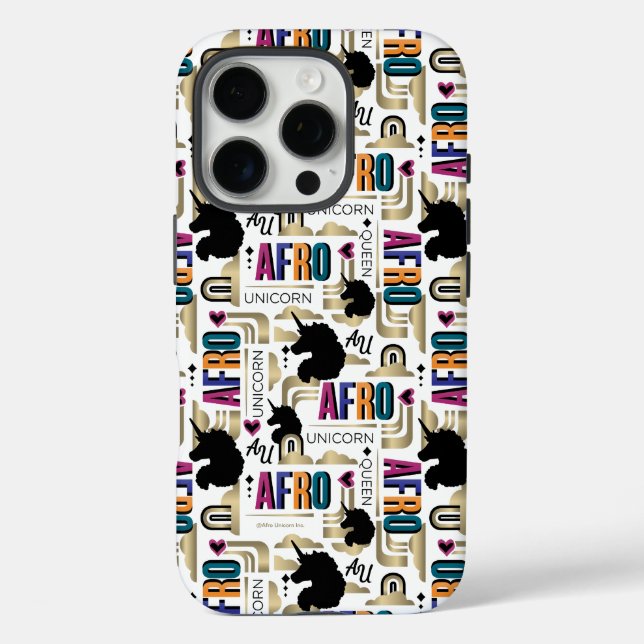 Afro Unicorn Bold Muster Case-Mate iPhone Hülle (Rückseite)