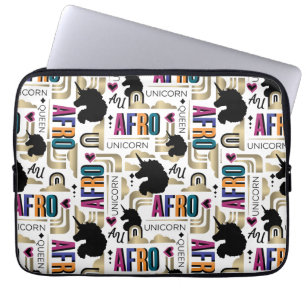 Afro Unicorn Bold Muster Laptopschutzhülle