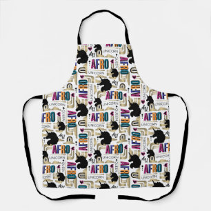 Afro Unicorn Bold Muster Schürze
