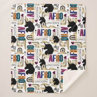 Afro Unicorn Bold Muster Sherpadecke