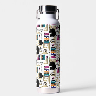 Afro Unicorn Bold Muster Trinkflasche