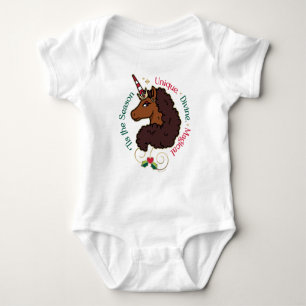 Afro Unicorn 'Dies ist die Season Holiday Unicorn Baby Strampler
