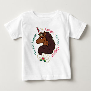 Afro Unicorn 'Dies ist die Season Holiday Unicorn Baby T-shirt