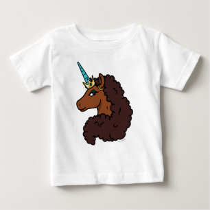 Afro Unicorn Einzigartig Baby T-shirt