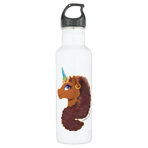 Afro Unicorn   Einzigartig Edelstahlflasche