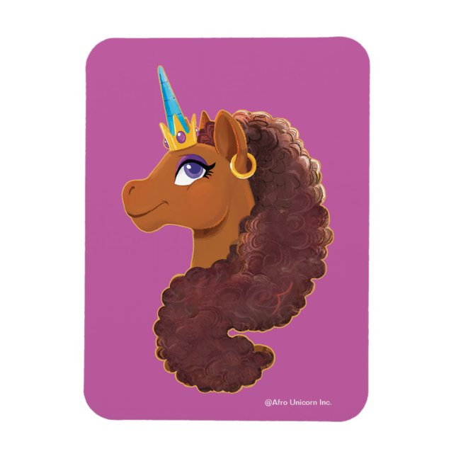 Afro Unicorn | Einzigartig Magnet (Vertikal)