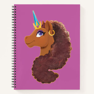 Afro Unicorn Einzigartig Notizbuch
