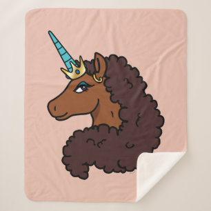 Afro Unicorn   Einzigartig Sherpadecke
