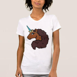 Afro Unicorn Einzigartig T-Shirt