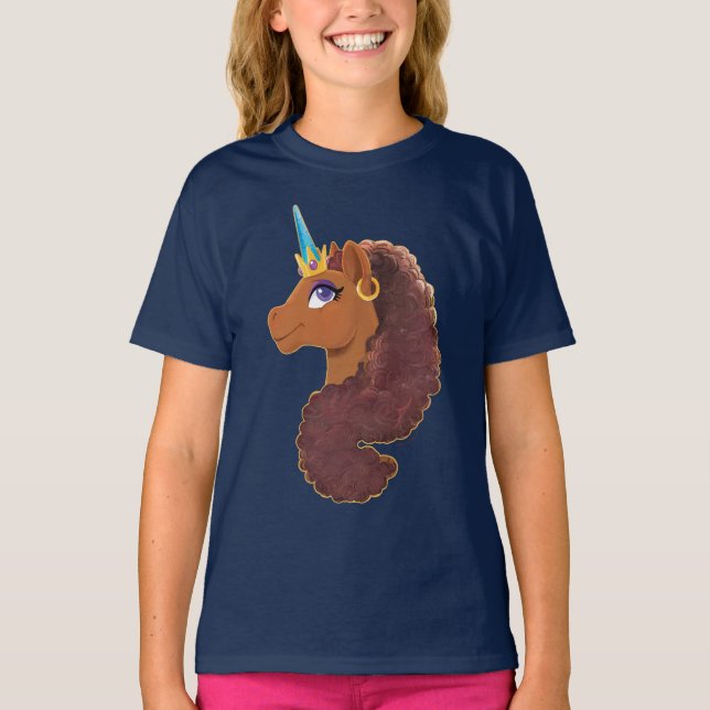 Afro Unicorn | Einzigartig T-Shirt (Vorderseite)
