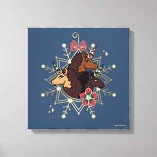 Afro Unicorn Festlicher Urlaub Magisch Leinwanddruck