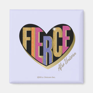 Afro Unicorn Fierce Herzdesign Magnet