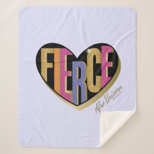 Afro Unicorn Fierce Herzdesign Sherpadecke