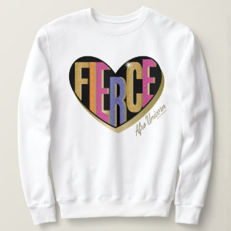 Afro Unicorn Fierce Herzdesign Sweatshirt
