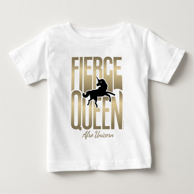 Afro Unicorn Fierce Queen Baby T-shirt (Vorderseite)