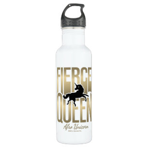 Afro Unicorn Fierce Queen Edelstahlflasche