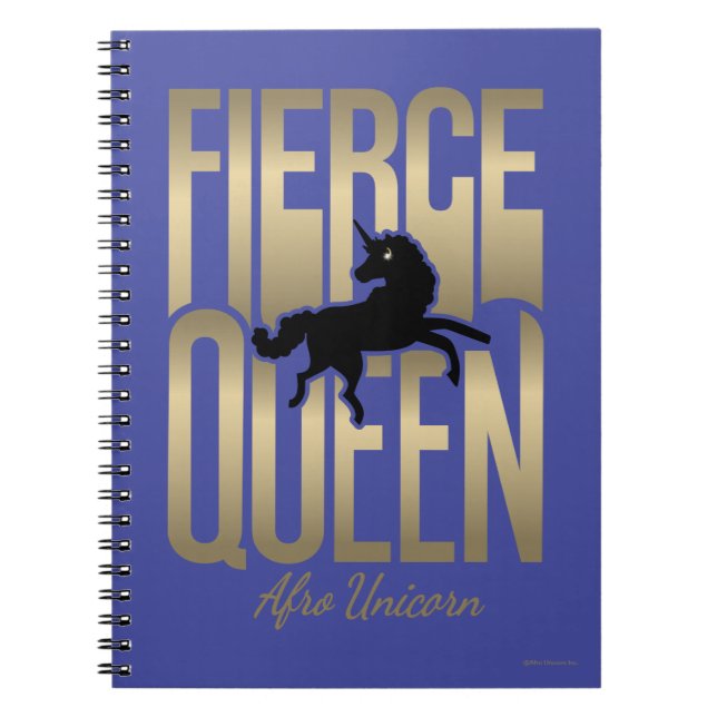 Afro Unicorn Fierce Queen Notizblock (Vorderseite)
