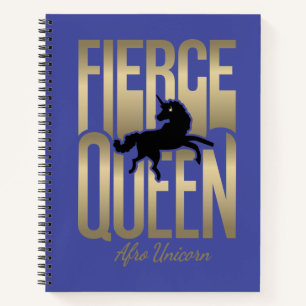 Afro Unicorn Fierce Queen Notizbuch