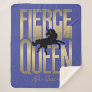 Afro Unicorn Fierce Queen Sherpadecke