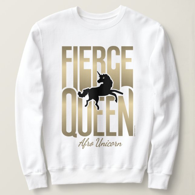 Afro Unicorn Fierce Queen Sweatshirt (Design vorne)