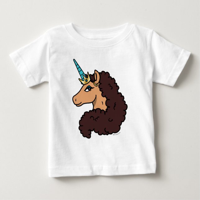 Afro Unicorn | Göttlich Baby T-shirt (Vorderseite)