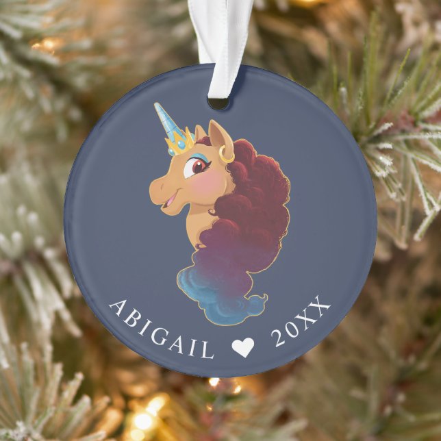 Afro Unicorn | Göttlich das Einhorn Ornament (Baum)