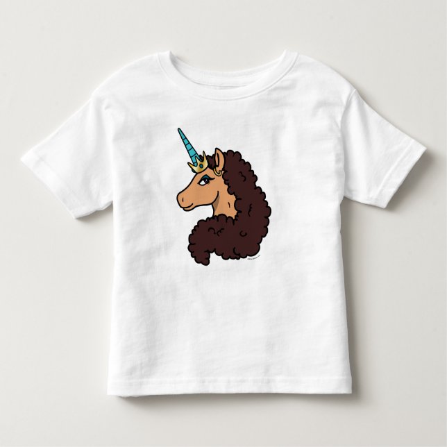 Afro Unicorn | Göttlich Kleinkind T-shirt (Vorderseite)