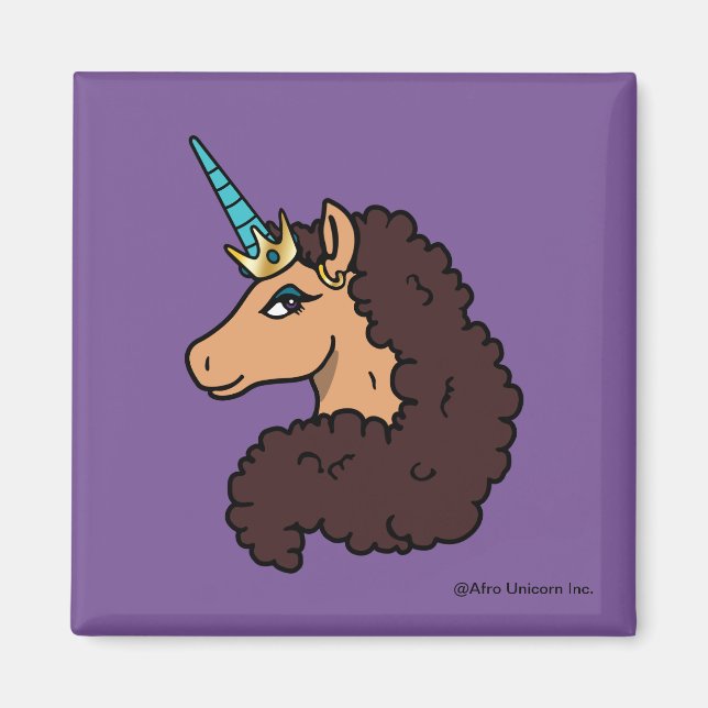 Afro Unicorn | Göttlich Magnet (Vorne)