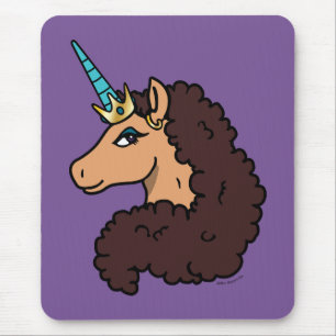 Afro Unicorn   Göttlich Mousepad