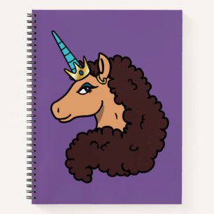 Afro Unicorn   Göttlich Notizbuch
