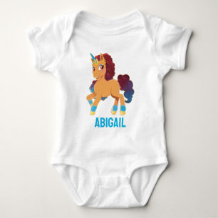 Afro Unicorn   göttliche Prancing Baby Strampler