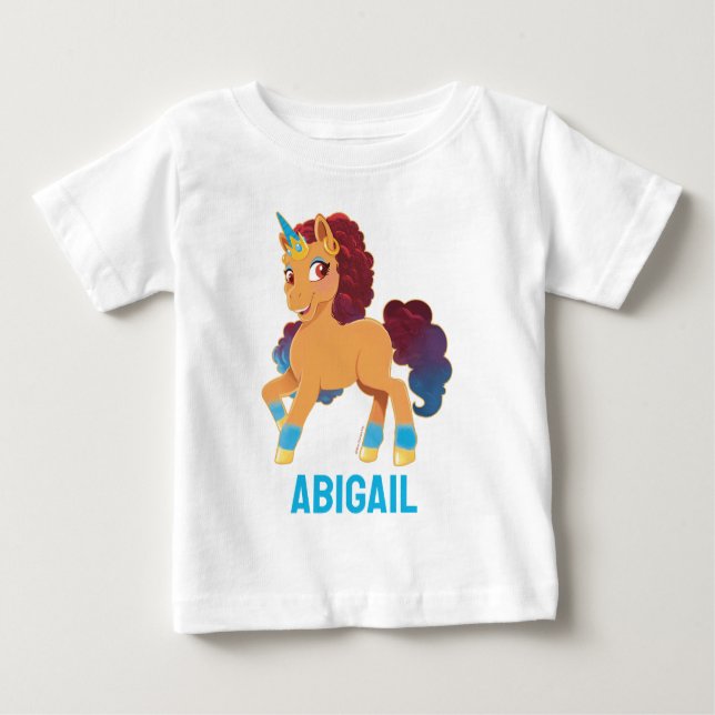 Afro Unicorn | göttliche Prancing Baby T-shirt (Vorderseite)