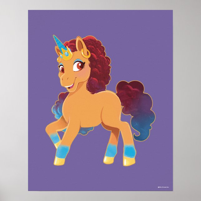 Afro Unicorn | göttliche Prancing Poster (Vorne)