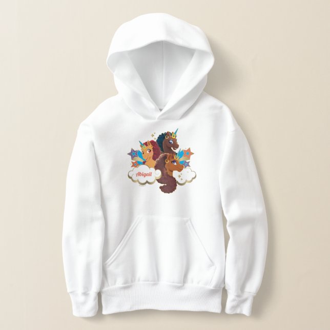 Afro Unicorn "Made of Magic" Trio Design Hoodie (Ablage )