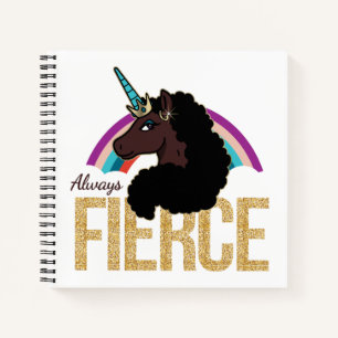 Afro Unicorn Magical - Always Fierce Notizbuch