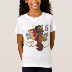 Afro Unicorn   Magical Birthday Girl T-Shirt