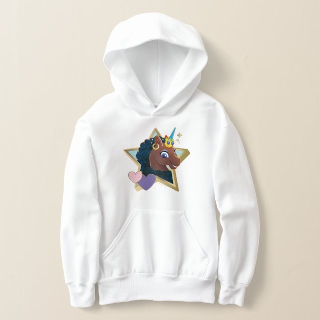 Afro Unicorn Magical Star Hoodie (Ablage )