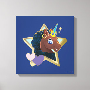 Afro Unicorn Magical Star Leinwanddruck