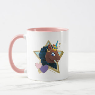 Afro Unicorn Magical Star Tasse