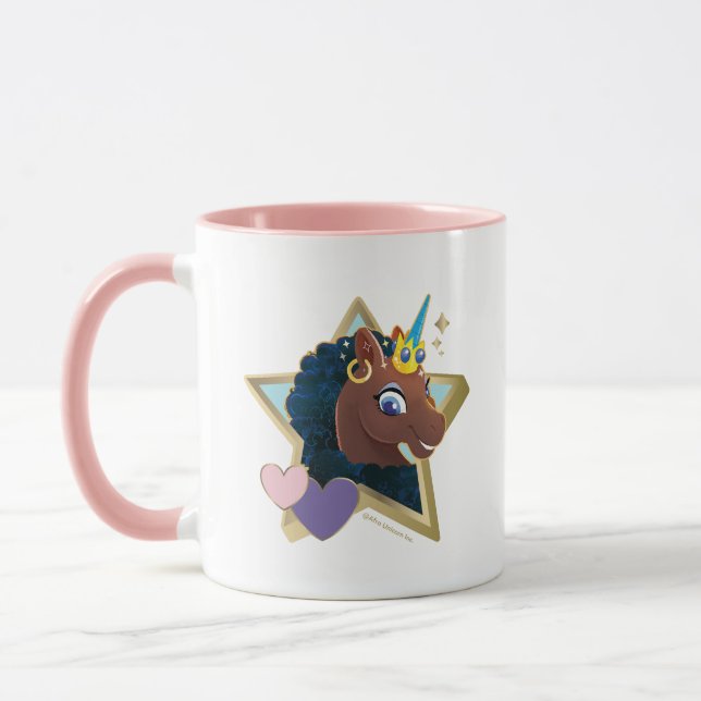 Afro Unicorn Magical Star Tasse (Links)