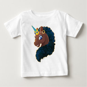 Afro Unicorn   magisch Baby T-shirt